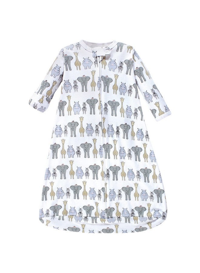 Hudson Baby Unisex Baby Cotton Long-Sleeve Wearable Sleeping Bag, Sack, Blanket, Pink Safari, 0-3 Months - Image 3