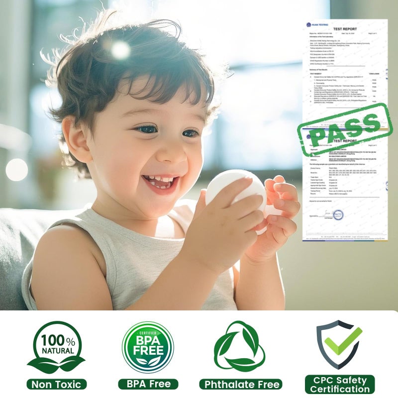 TRENDBOX Ball Pit Balls 100 - Macaron Colors Balls for Ball Pit, Play Tent Baby Playhouse Pool Birthday Party Decoration (G-Yellow&White) - Image 2