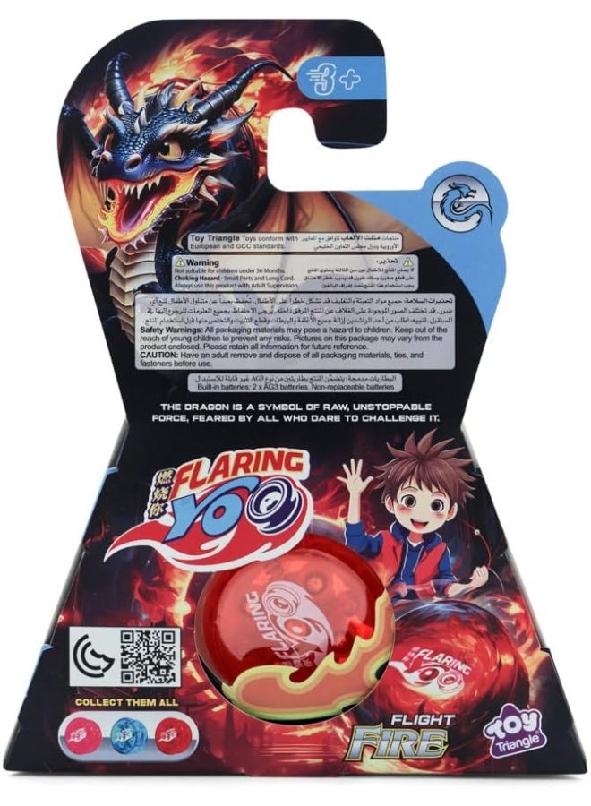 Toy Triangle Flight Fire Responsive Yo-Yo Toy with String for Kids, Durable Design with Auto Return Mechanism for Kids and Beginners, Smooth Spin Handheld Skill Toy- Ages 3+, Red - Image 5