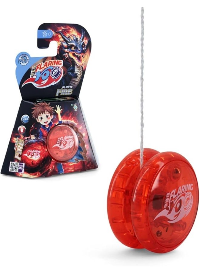Toy Triangle Flight Fire Responsive Yo-Yo Toy with String for Kids, Durable Design with Auto Return Mechanism for Kids and Beginners, Smooth Spin Handheld Skill Toy- Ages 3+, Red - Image 1