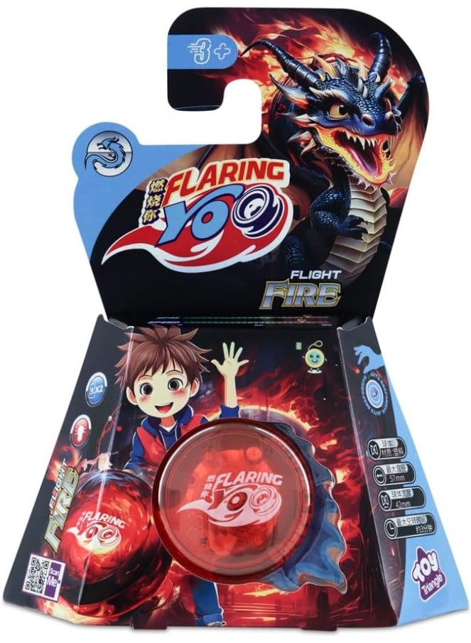 Toy Triangle Flight Fire Responsive Yo-Yo Toy with String for Kids, Durable Design with Auto Return Mechanism for Kids and Beginners, Smooth Spin Handheld Skill Toy- Ages 3+, Red - Image 2