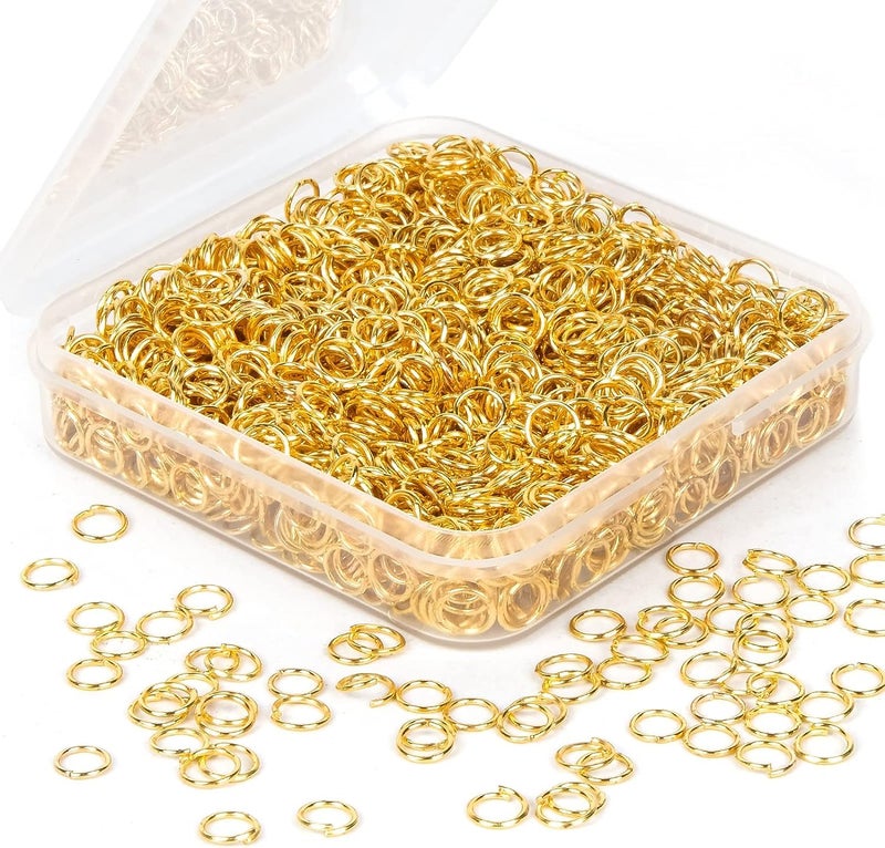 SIJCM 1500pcs Gold Jump Rings 6 mm Jump Rings for Jewelry Making Open Jump Rings and O Rings for Jewelry Making - Image 1