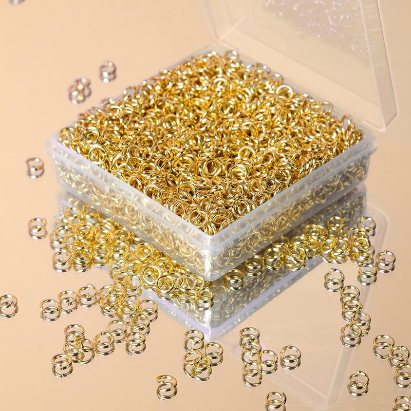 SIJCM 1500pcs Gold Jump Rings 6 mm Jump Rings for Jewelry Making Open Jump Rings and O Rings for Jewelry Making - Image 2