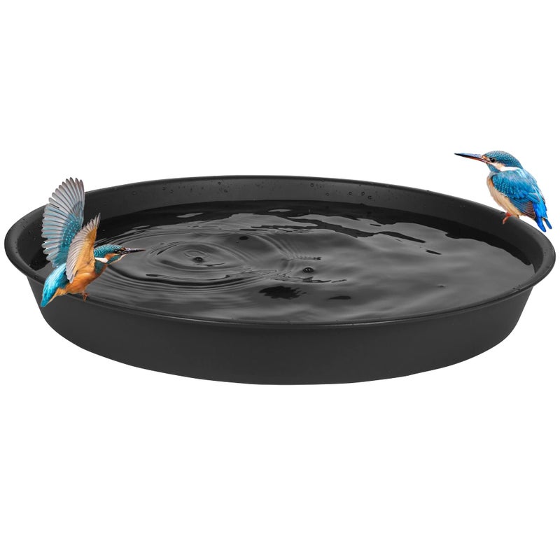 Bleuhome 2 Pack of Bird Bath Bowl 14 inch, 1.6" Depth, 12 14 16 18 19 inch Heavy Duty BirdBath Bowls only, Plastic Round Large Plant Saucer Dish for Garden (14", Terracotta) - Image 3
