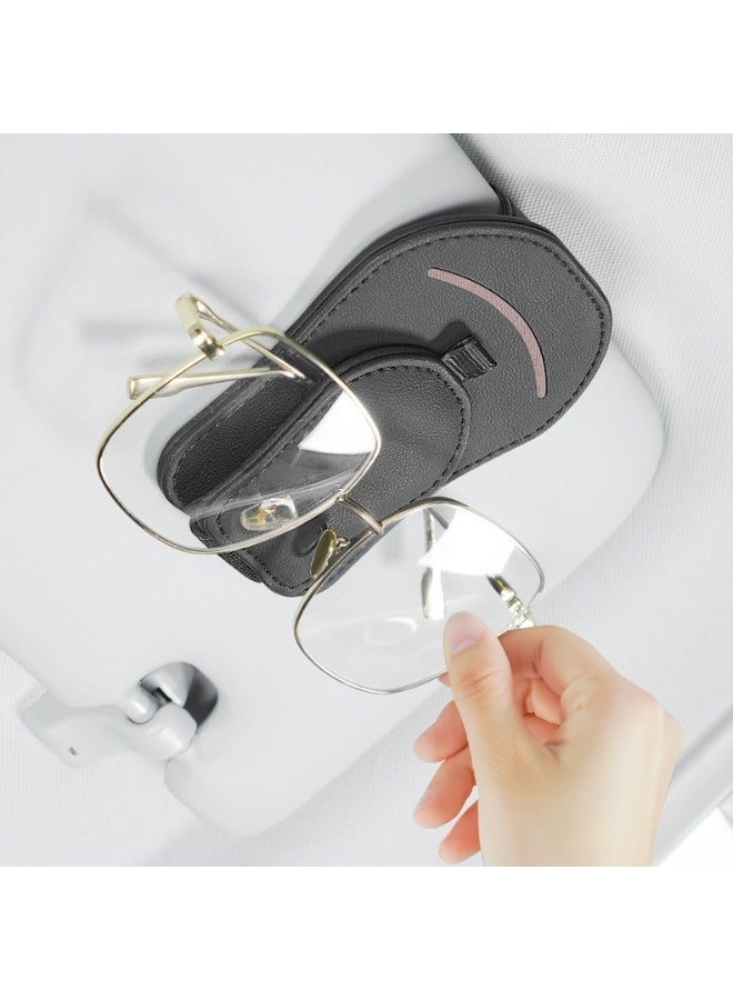 Integrated Clip for Car Sun Visor, Magnetic Suction Cup for One Handed Use, Sunglasses Clip and Card Holder, Versatile Accessory for Drivers - Image 1