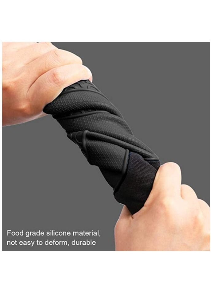 MIRFA Silicone Oven Mitts with Quilted Lining Heat Proof Baking Gloves with Maximum Protection against Heat and Steam Waterproof Pot Holder Gloves for Baking Cooking and Grilling  - Image 5