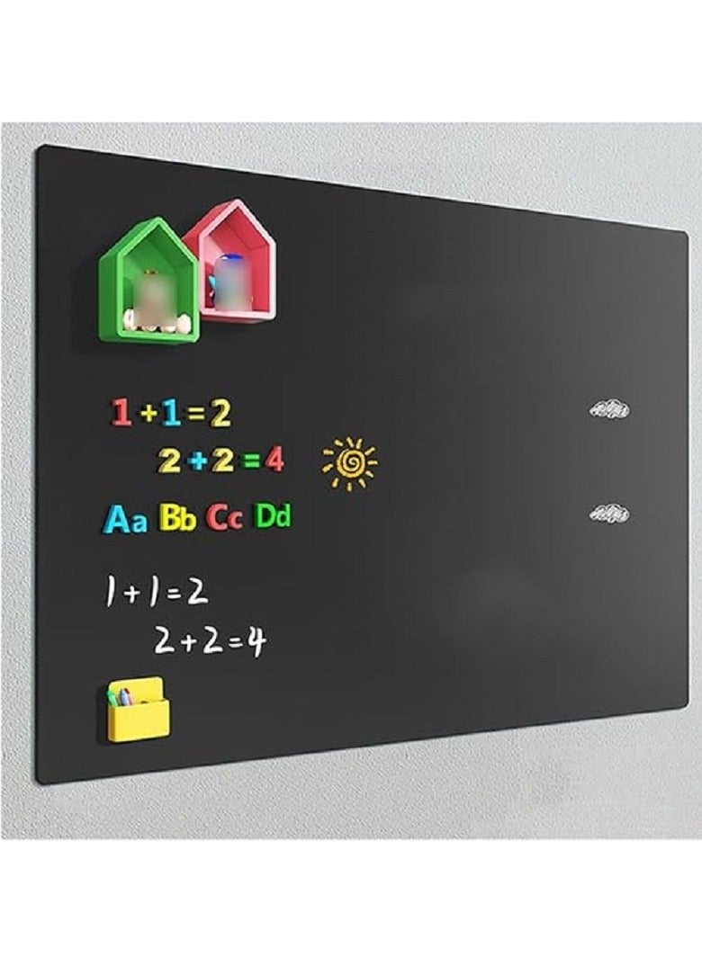 2m x 60cm Self-adhesive chalkboard with 5 chalks - easy to install and removable - Image 1