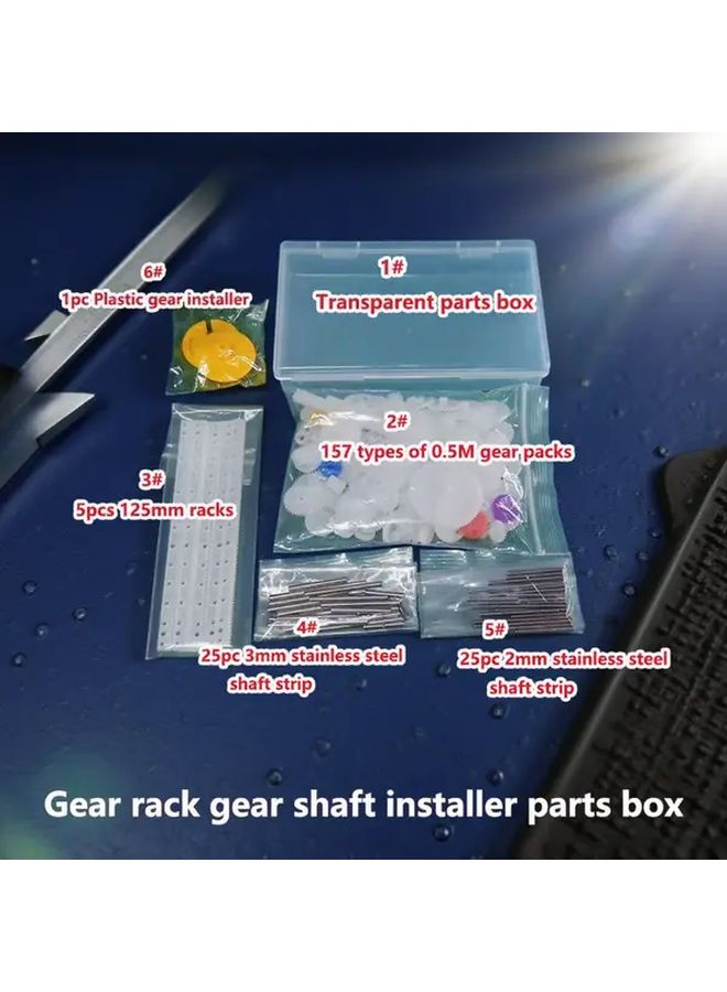 0 5 Modulus Gear Rack And Worm Set STEM Educational Kit For Mechanical Engineering - Image 2