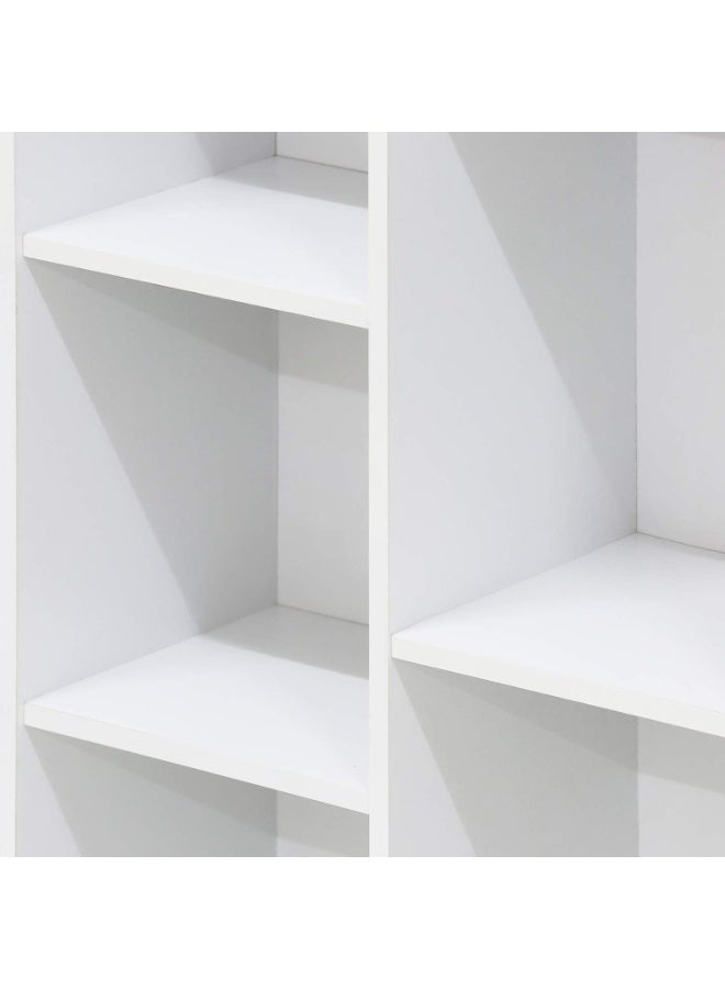 Beauenty 5 Cube Storage Shelf Organizer Bookshelf with Back Panel,Modern Wood Cube Storage Organizer for Living Room, Bedroom, Kids Room,Easy Assembly (White) - Image 4