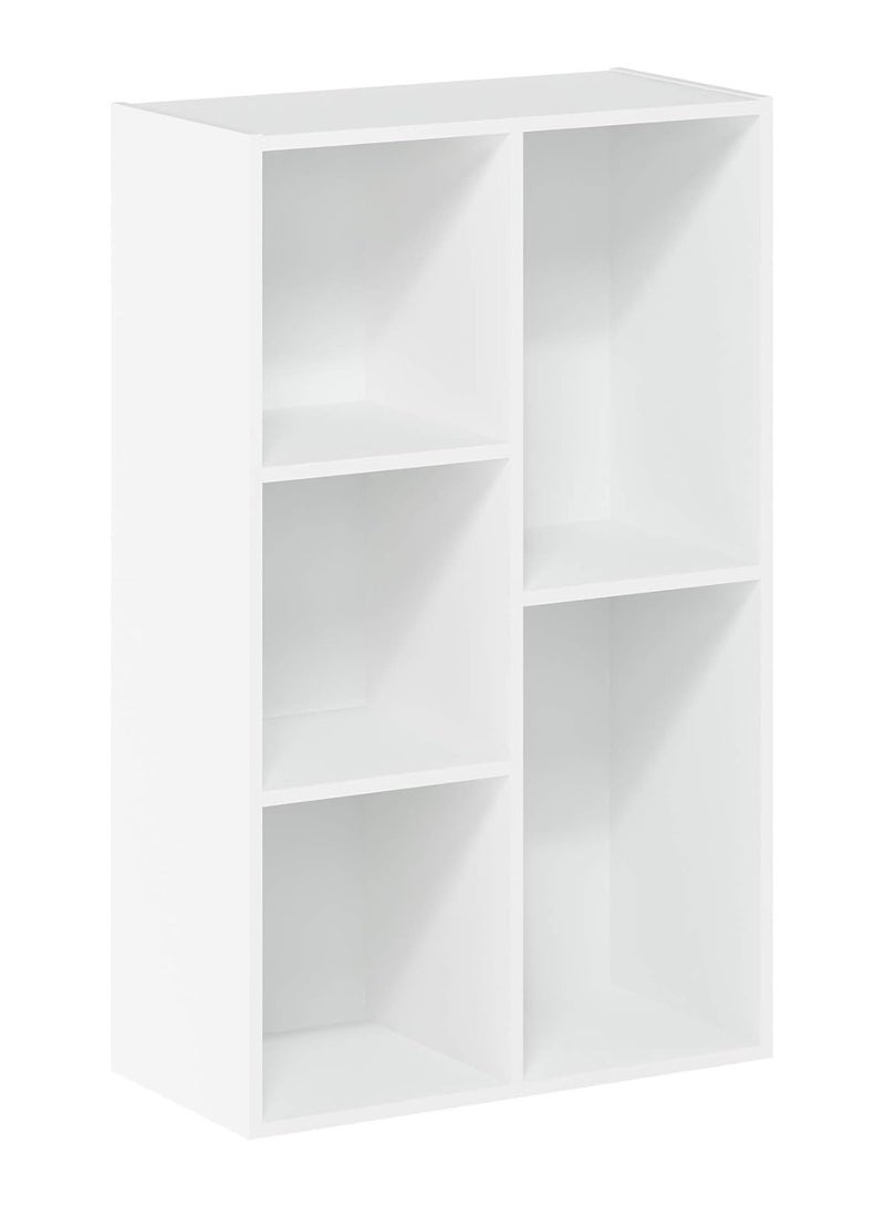 Beauenty 5 Cube Storage Shelf Organizer Bookshelf with Back Panel,Modern Wood Cube Storage Organizer for Living Room, Bedroom, Kids Room,Easy Assembly (White) - Image 5