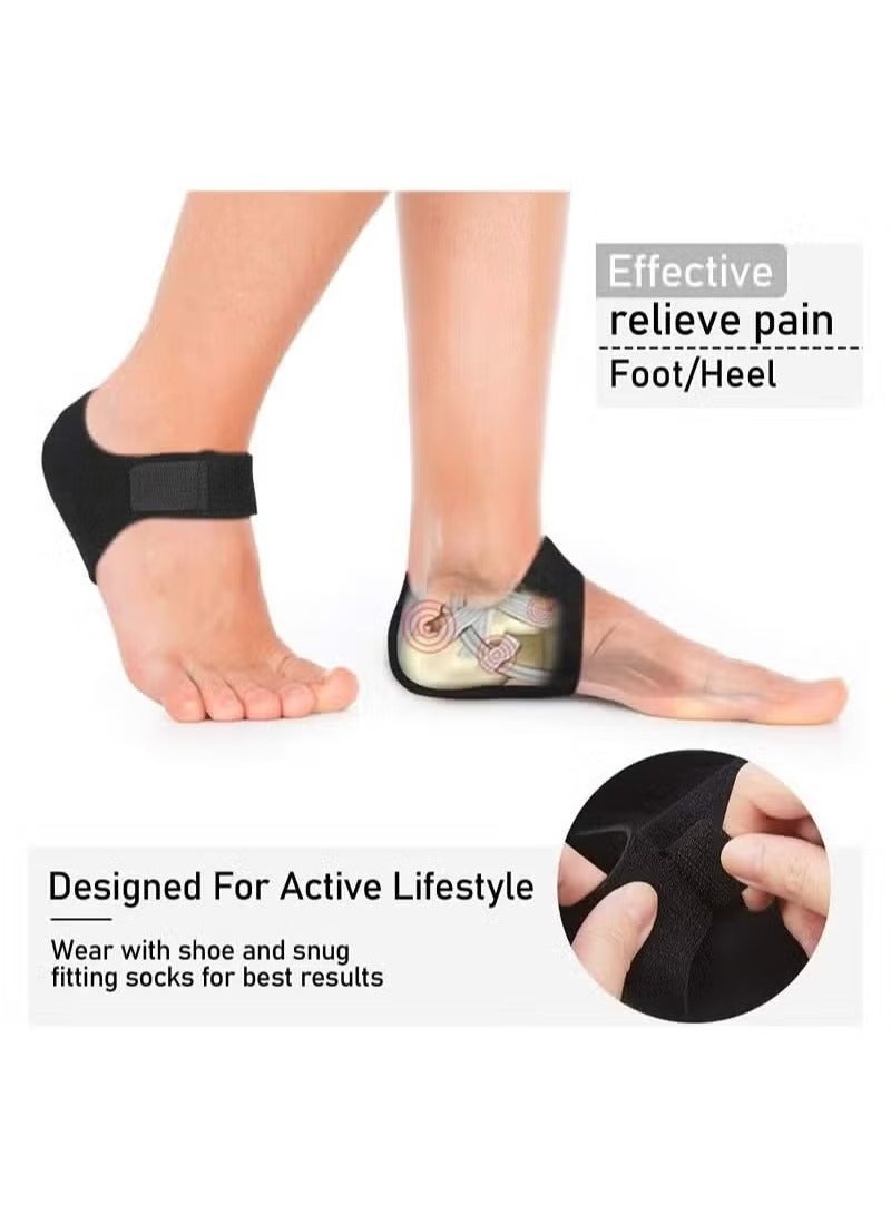 Plantar Fasciitis Socks with Arch Support Heel Protector for Plantar Fasciitis and Heel Pain Relief, Achilles Tendinitis, Dry Cracked Heels, Cushioned Heel Cups for Men & Women, 1 Pair - Image 2