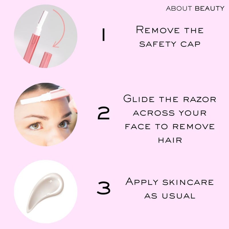 About Face Kai Sonic Beauty Wand with Bonus Eyebrow Shaper; Battery Operated Face Hair Remover; Face, Chin, & Lip Hair Remover, Face Hair Remover Tool for Women, Epilator for Men & Women - Image 3