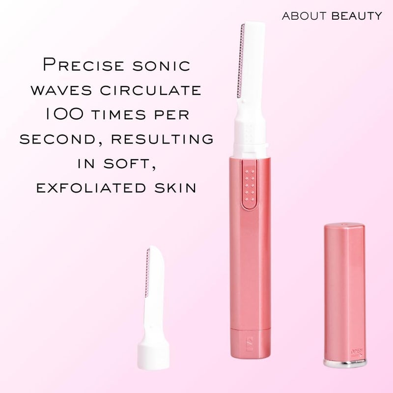 About Face Kai Sonic Beauty Wand with Bonus Eyebrow Shaper; Battery Operated Face Hair Remover; Face, Chin, & Lip Hair Remover, Face Hair Remover Tool for Women, Epilator for Men & Women - Image 4