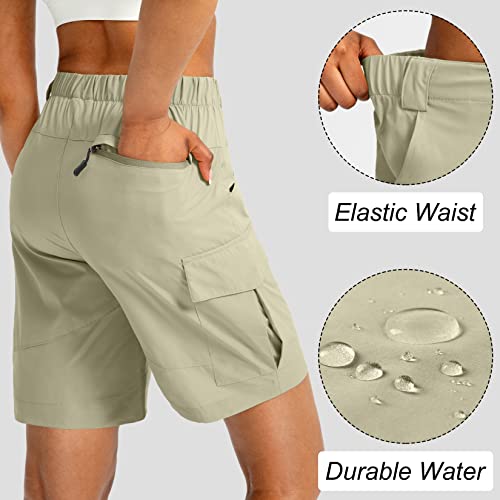 Viodia Women's 7" Hiking Cargo Shorts with Pockets Quick Dry Lightweight Shorts for Women Golf Casual Summer Shorts - Image 4