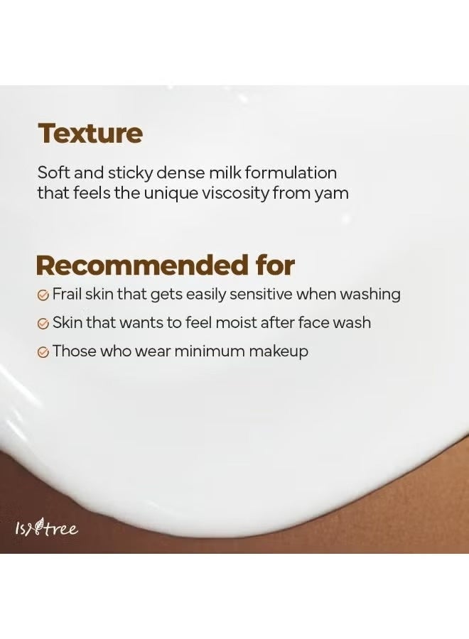 IsNtree Yam Root Vegan Milk Cleanser 220ml 7.43 fl.oz/cleanser with rich and creamy texture and protects skin barrier - Image 4