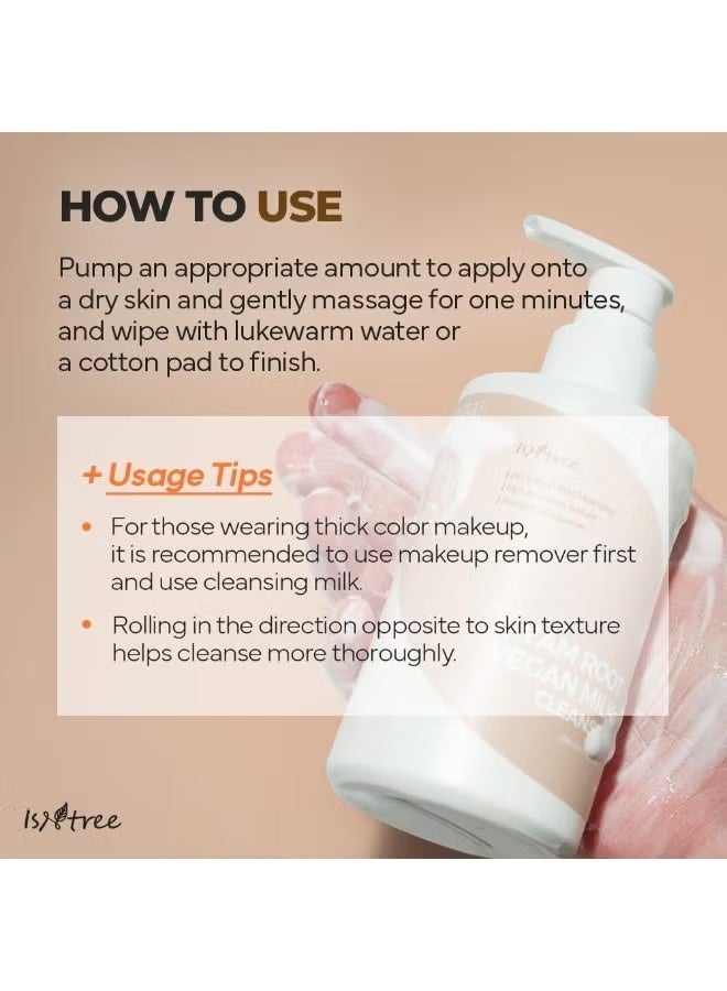 IsNtree Yam Root Vegan Milk Cleanser 220ml 7.43 fl.oz/cleanser with rich and creamy texture and protects skin barrier - Image 5