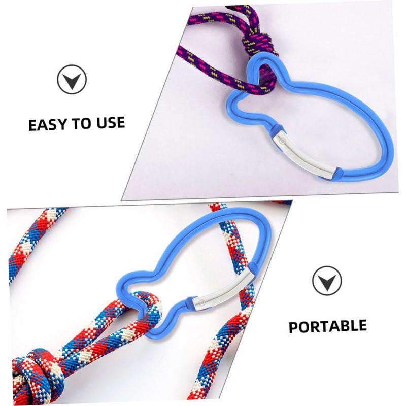 5 Pack Fish Shaped Carabiner Clips for Outdoor Camping Hiking and Backpacking Gear - Image 4