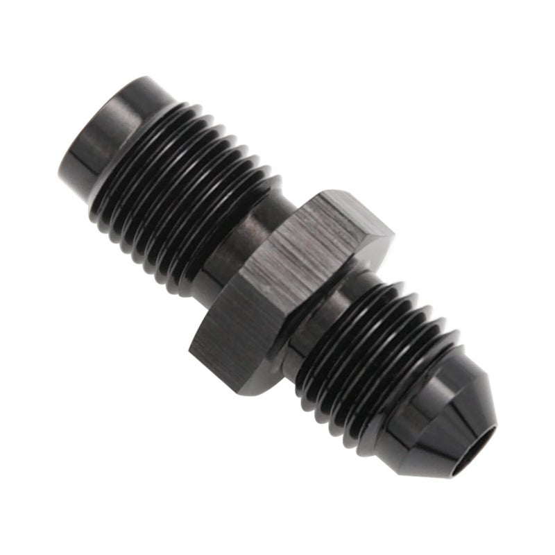 KRD PERFORMANCE Aluminum 4AN AN4 Male Flare to 716 x 24 Male Thread Inverted Seat Adaptor Fittings Inv Flare Connector Black - Image 2