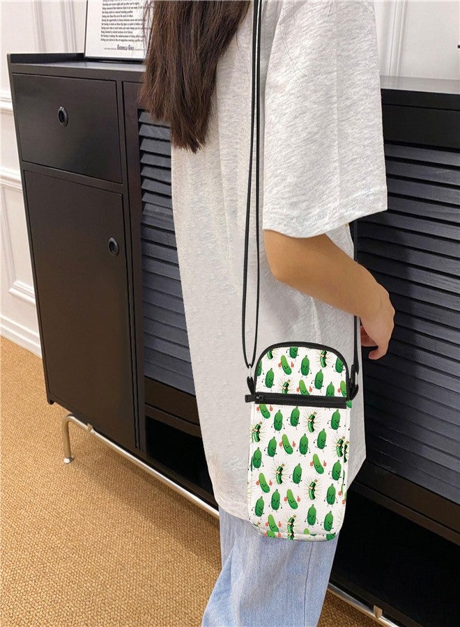 HOLLP Pickles Lover Inspired Crossbody Bag Powered By Pickles Small Sling Bag Pickle Canning Gift (Powered By Pickles) - Image 2