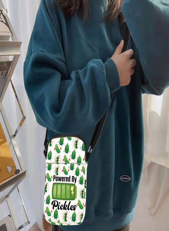 HOLLP Pickles Lover Inspired Crossbody Bag Powered By Pickles Small Sling Bag Pickle Canning Gift (Powered By Pickles) - Image 3
