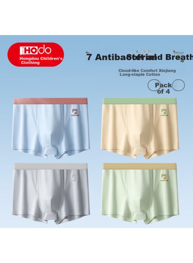 Hodo Youth Pure Cotton Antibacterial Breathable Boys Underwear 7a Antibacterial Crotch Developmental Age 12-16 Years Old Large Kids 170