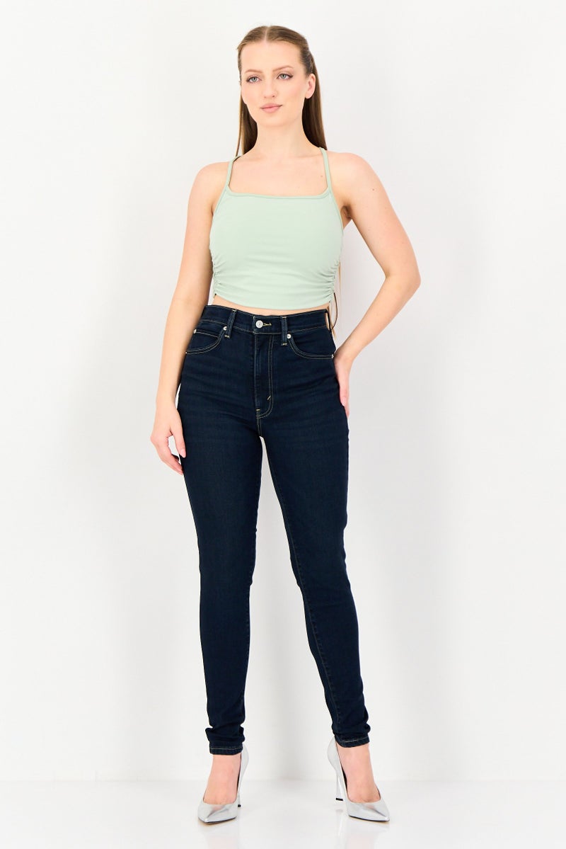 Levi's Women Skinny Fit Washed Stretchable Denim, Navy - Image 3