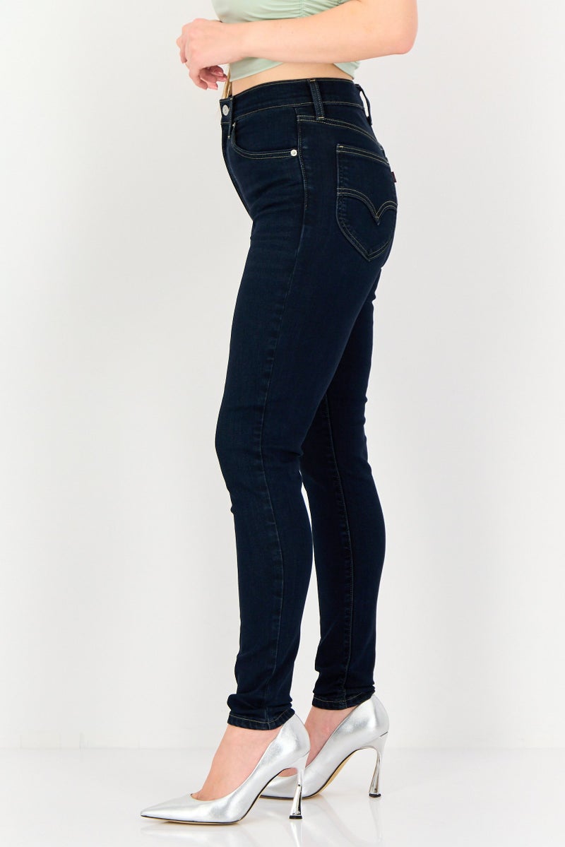 Levi's Women Skinny Fit Washed Stretchable Denim, Navy - Image 4