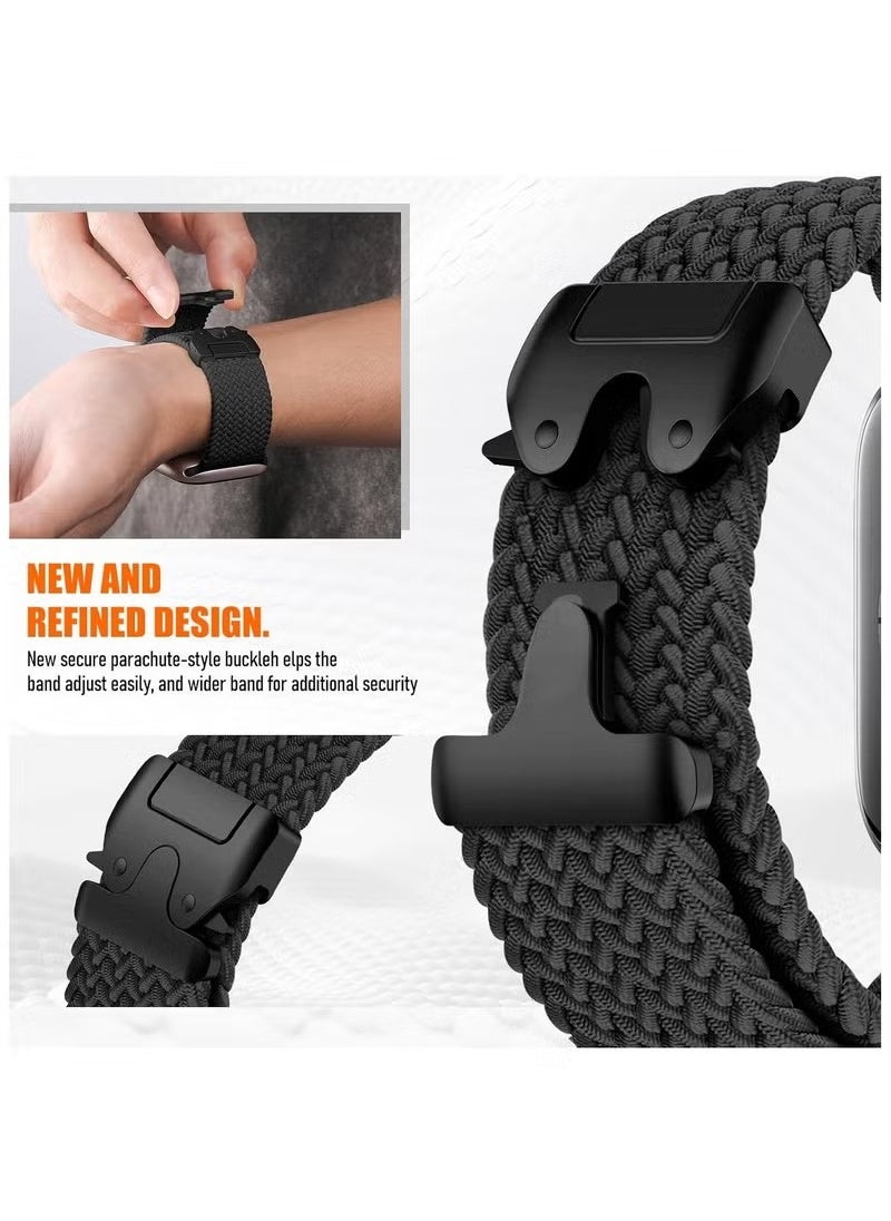 Generic - Braided Band Compatible with Apple Watch Ultra 1/2 49mm 46mm 45mm 44mm 42mm for Women Men Made of Breathable Polyester,Parachute Style Buckle Straps for iWatch SE Series 10 9 8 7 6 5 4 3 2 1 SE - Image 1