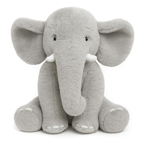 WEIGEDU 13" Gray Elephant Stuffed Animal - Plush Toy for Boys, Girls, Kids, Baby Shower, Bedtime, Birthday - Image 1