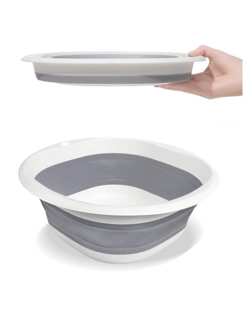 بلان A حوض غسيل قابل للطي، متعدد الاستخدامات لغسل الأطباق والخضروات والفواكه، مناسب لغسل الملابس أو القدمين، مثالي للاستخدام المنزلي والتخييم، سعة 5.5 لتر (ازرق فاتح) - Image 1