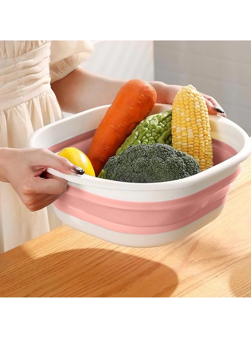 بلان A حوض غسيل قابل للطي، متعدد الاستخدامات لغسل الأطباق والخضروات والفواكه، مناسب لغسل الملابس أو القدمين، مثالي للاستخدام المنزلي والتخييم، سعة 5.5 لتر (ازرق فاتح) - Image 5