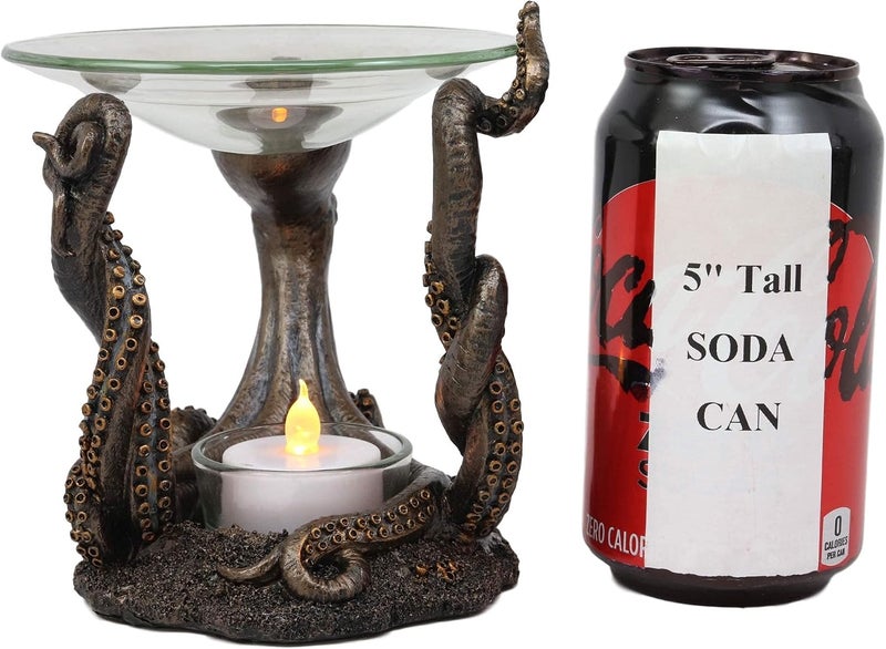 Ebros Gift Nautical Octopus Head and Arms Oil Warmer Candle Holder - Image 5