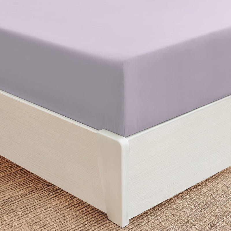 Mellanni Queen Fitted Sheet  Iconic Collection Bedding Sheets with up to 16 inch Deep Pocket  Soft  Cooling  Fade  Stain Resistant  1 PC Queen Lavender - Image 1