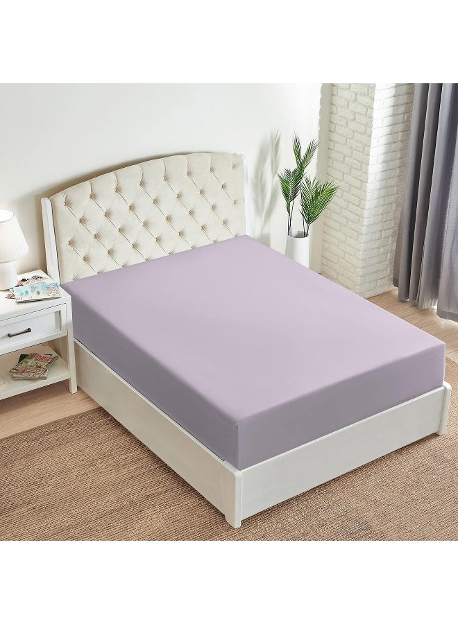 Mellanni Queen Fitted Sheet  Iconic Collection Bedding Sheets with up to 16 inch Deep Pocket  Soft  Cooling  Fade  Stain Resistant  1 PC Queen Lavender - Image 3