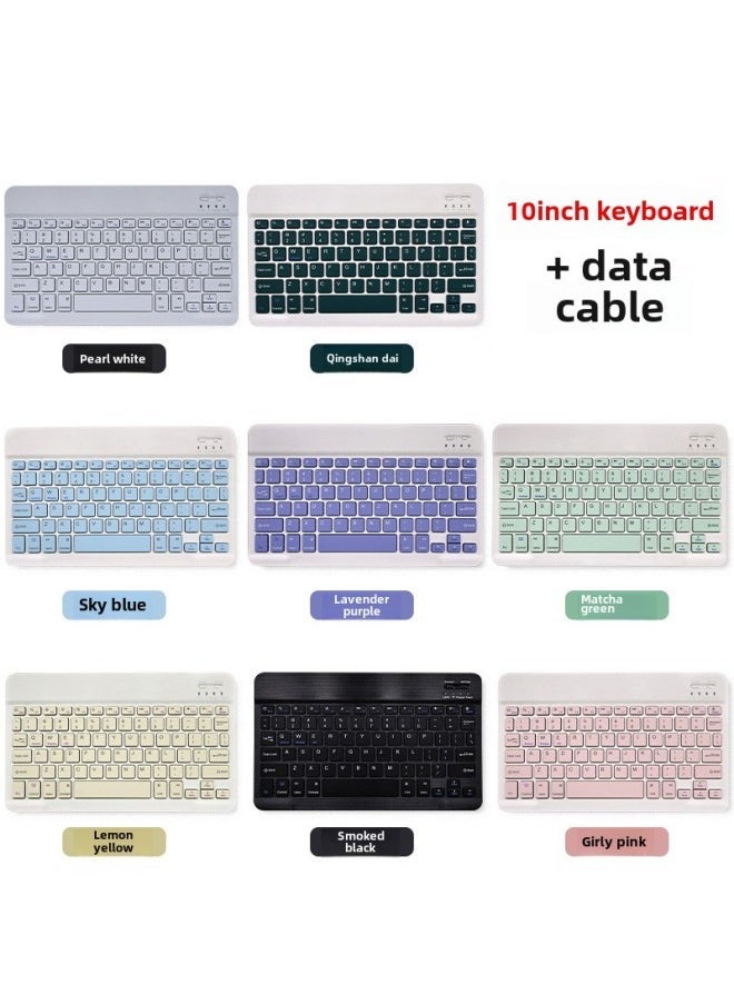 Digital Computer/tablet External Keyboard Touchpad Mouse Function-Color:Ten-inch Bluetooth Keyboard (charging Cable)-Product Type:haze Blue - Image 1