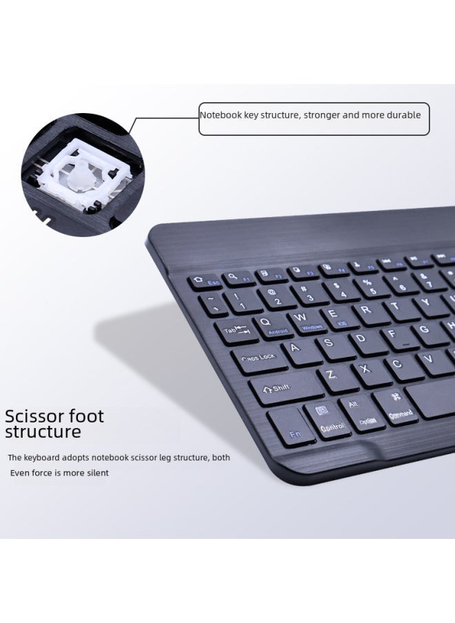 Digital Computer/tablet External Keyboard Touchpad Mouse Function-Color:Ten-inch Bluetooth Keyboard (charging Cable)-Product Type:haze Blue - Image 4