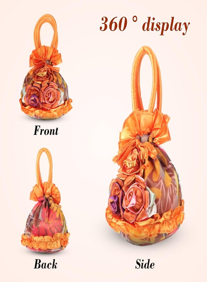 TENDYCOCO 1pc Handbag Evening Bags for Women Evening for Women Tote Purse for Flower Shaped Bucket Orange Clutch Tote for Miss Manual - Image 5