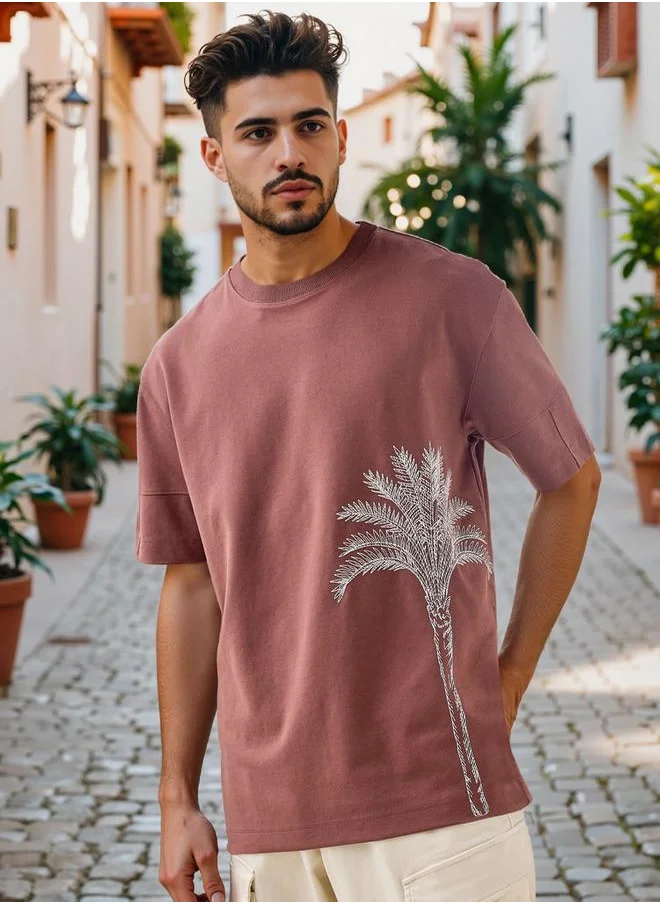 Lee Cooper Lee Cooper Palm Tree Print T-shirt