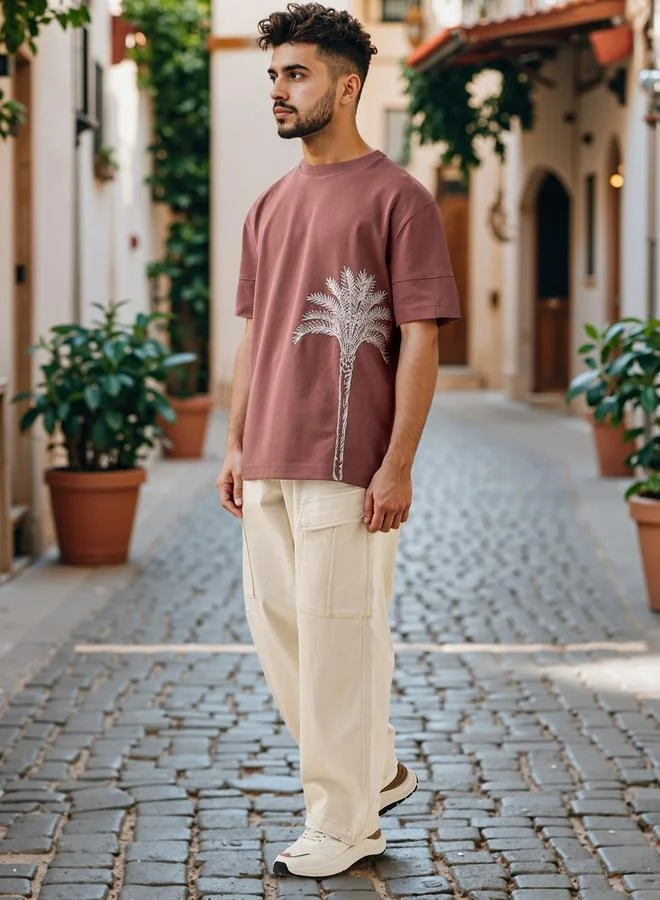 لي كوبر تيشيرت لي كوبر بطبعة شجرة النخيل