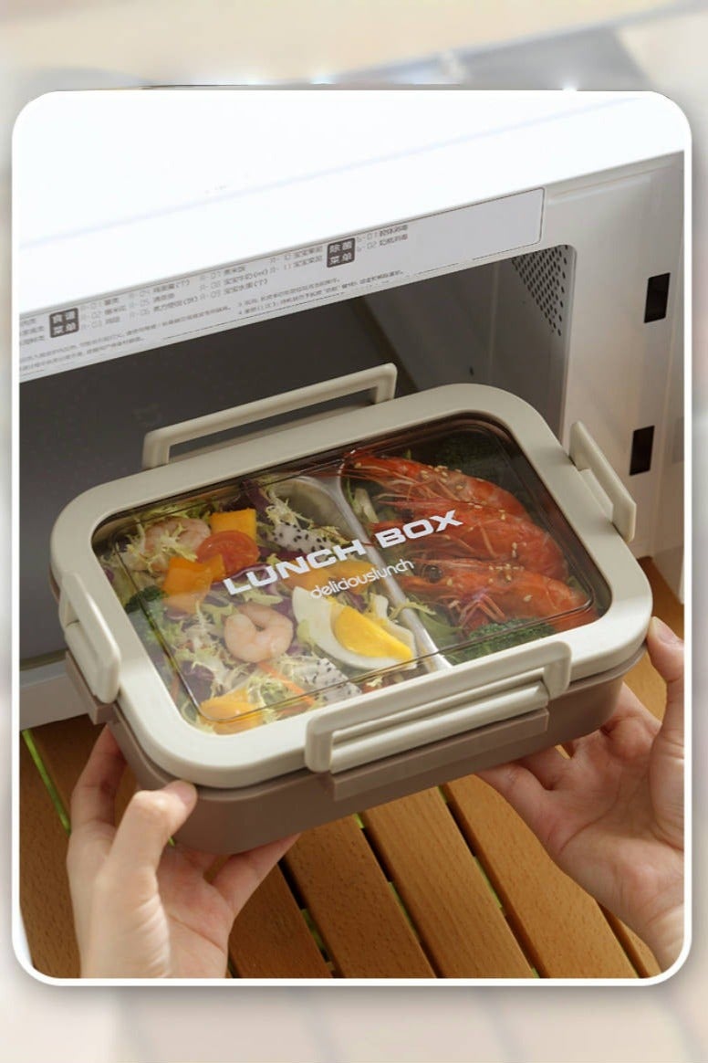 KELIO 2-Tier Insulated Stainless Steel Bento Box - Thermal Lunch Box for Kids/Adults | Leak-Proof Hot Food Container with Spoon | Ideal for Office/Students - Image 4