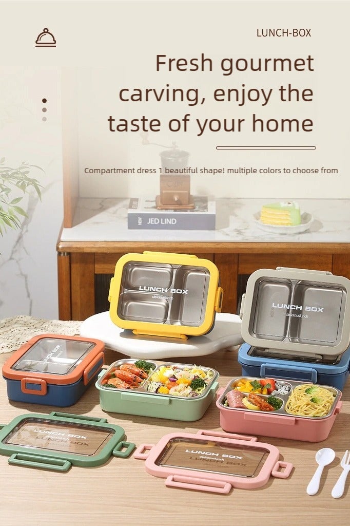 KELIO 2-Tier Insulated Stainless Steel Bento Box - Thermal Lunch Box for Kids/Adults | Leak-Proof Hot Food Container with Spoon | Ideal for Office/Students - Image 3