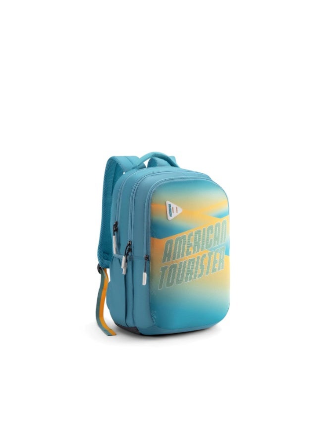 American Tourister Nexa Style 03, Large 3 Compartment Backpack, 32L with Spacious Interiors Bags For School, Office, College, Gift For Men & Women - Grey/Yellow - Image 2