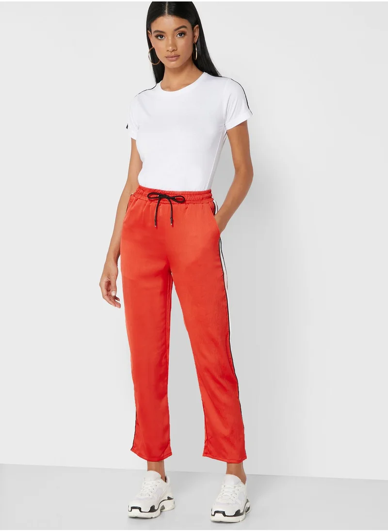 Ginger Contrast Side Paneled Satin Pants