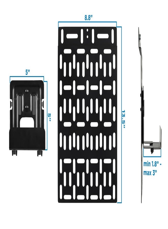 Mount-It! Cable Box Mount Behind TV | Adjustable Universal Mounting Bracket for Streaming Devices, Router, Modem, DVD | Wall and Behind TV Compatible, Steel - Image 5