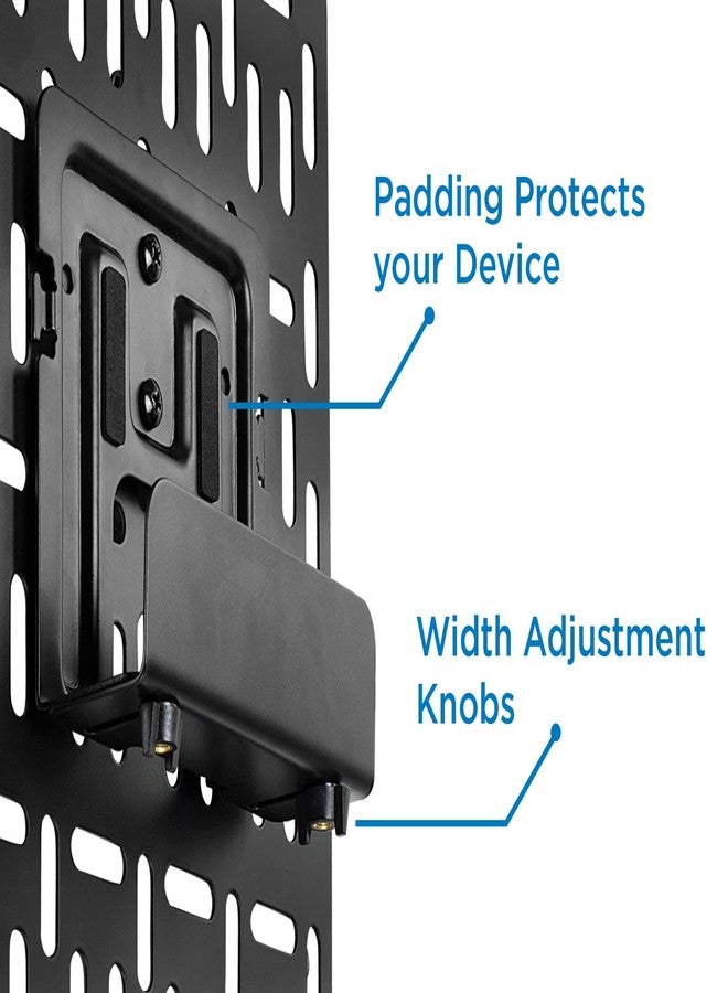 Mount-It! Cable Box Mount Behind TV | Adjustable Universal Mounting Bracket for Streaming Devices, Router, Modem, DVD | Wall and Behind TV Compatible, Steel - Image 4