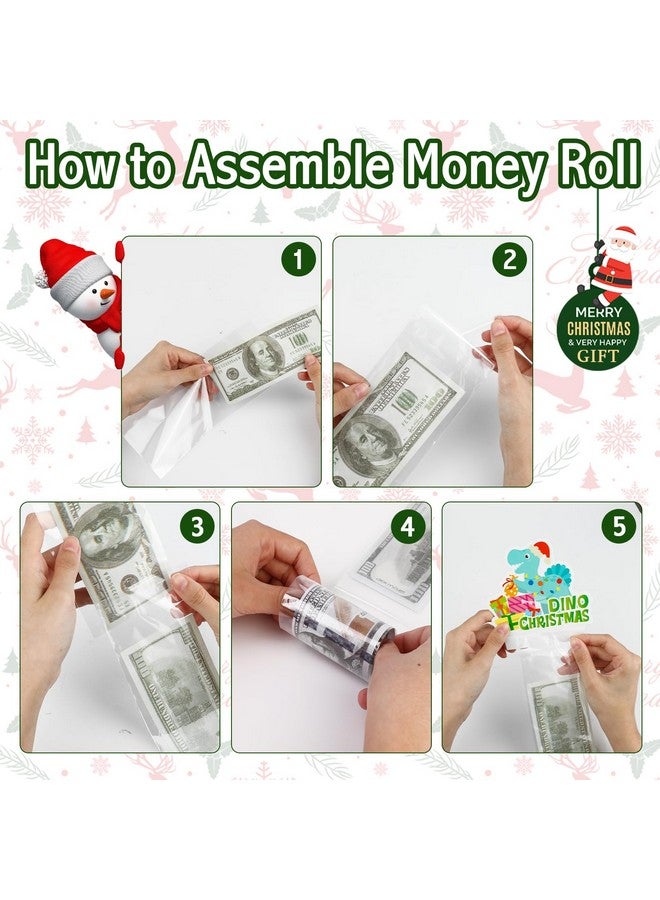 Konsait Christmas Money Holder For Cash Gift, Diy Santa Snowman Christmas Money Box, Christmas Money Roll Gift Box Christmas Money Holder For Family And Friends, Money Holders - Image 5