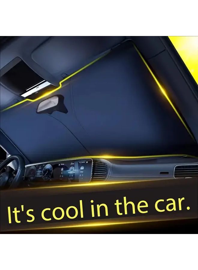 Heavy Duty Reflective Thermal Foldable Car Sunshade 1pc With Storage Bag - Image 1