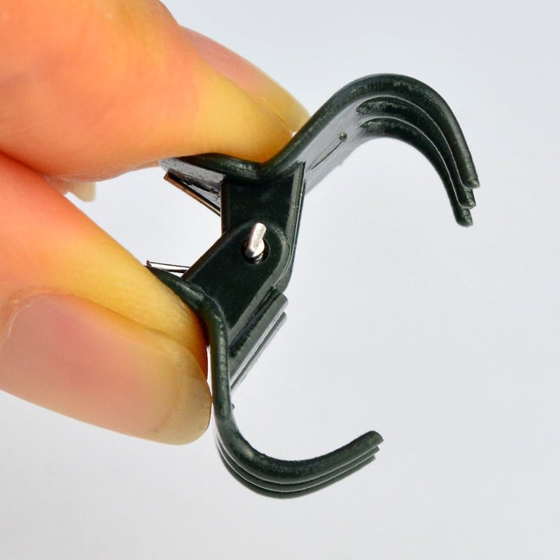 baotongle 100 pcs Plant Clips, Orchid Clips Plant Orchid Support Clips Flower and Vine Clips for Supporting Stems Vines Grow Upright Dark Green - Image 4