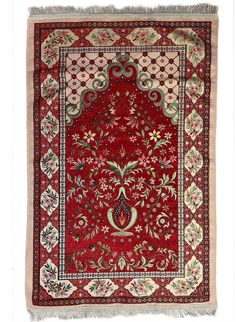Luxury Prayer Mat with Tasbih – Gift Boxed Janamaz – Soft & Elegant Islamic Prayer Rug  - Image 3