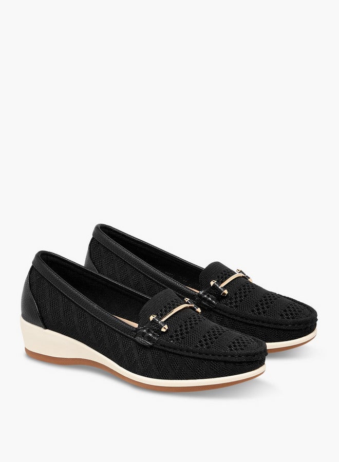 فلورا بيلا من شو إكسبرس حذاء لوفر بكعب إسفين معدني - Image 3